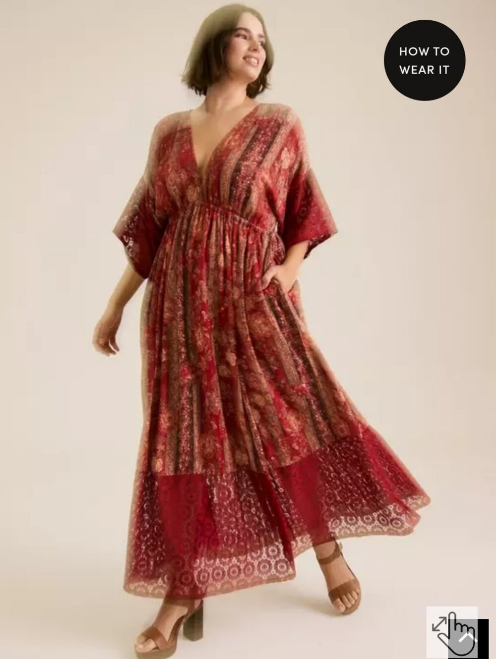 Torrid Festi Crochet Trim Maxi Dress